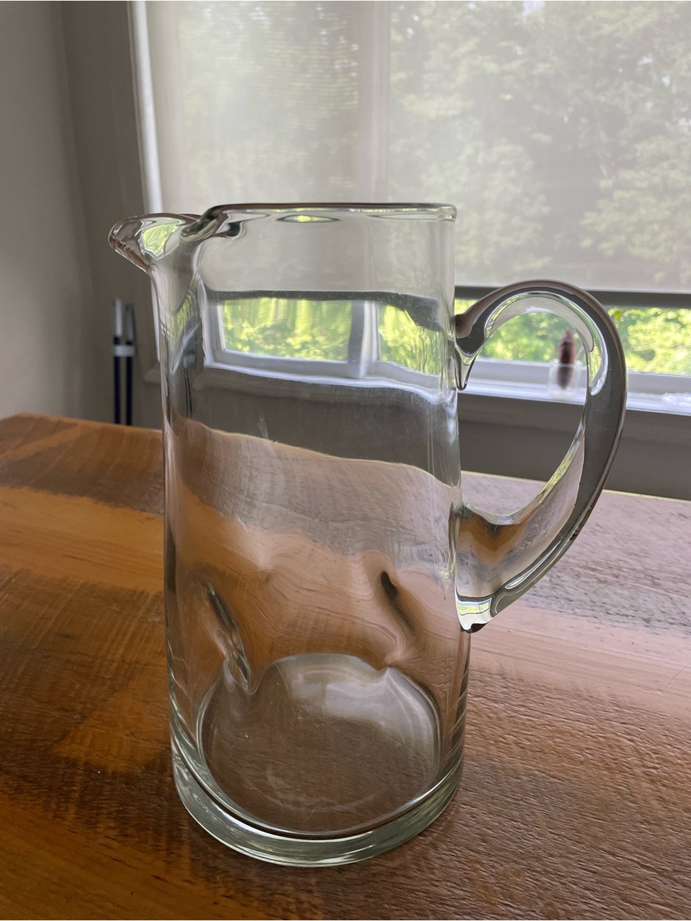 Clear Glass Pitcher with Handle - Transparent